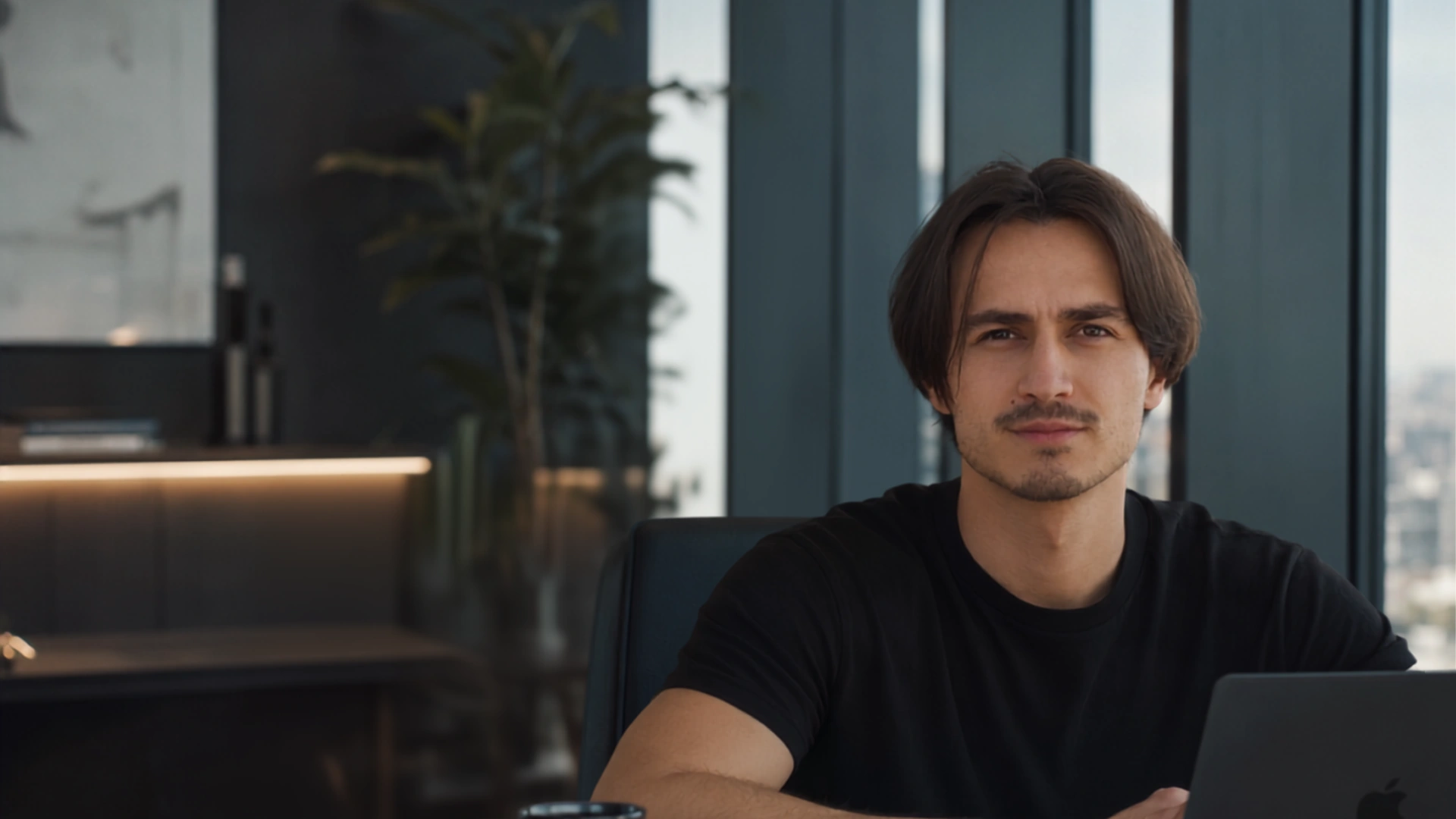 Adam Spilmann dans son bureau